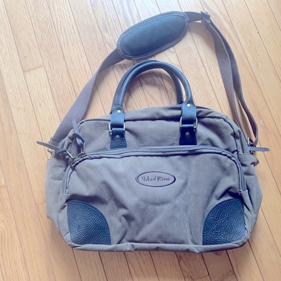 New w/o tags. Madd River briefcase. Canvas & leather. 11.5”x 17”x6.5”. $190 new - Picture 2 of 4